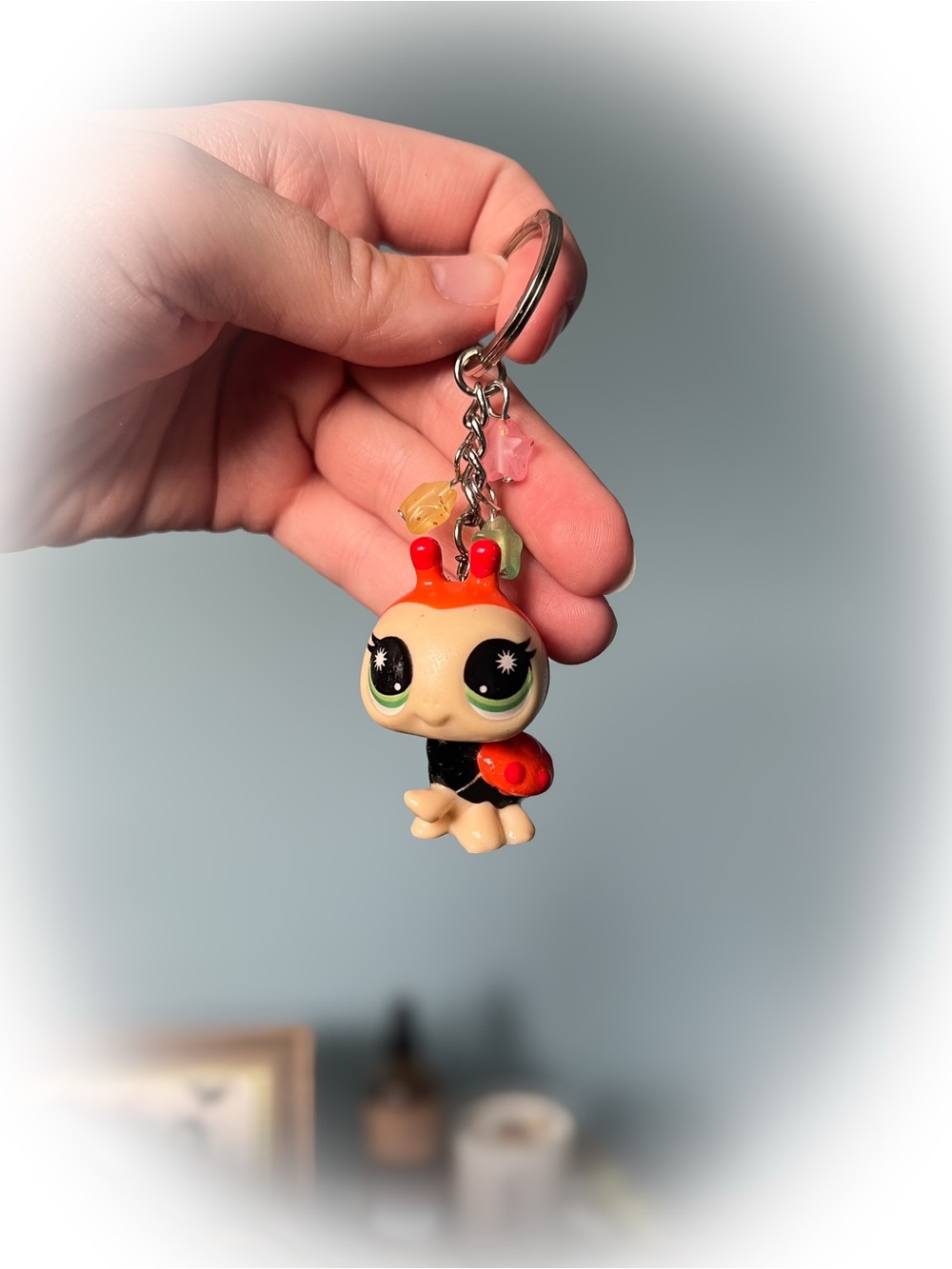 Cute Ladybug Character Keychain